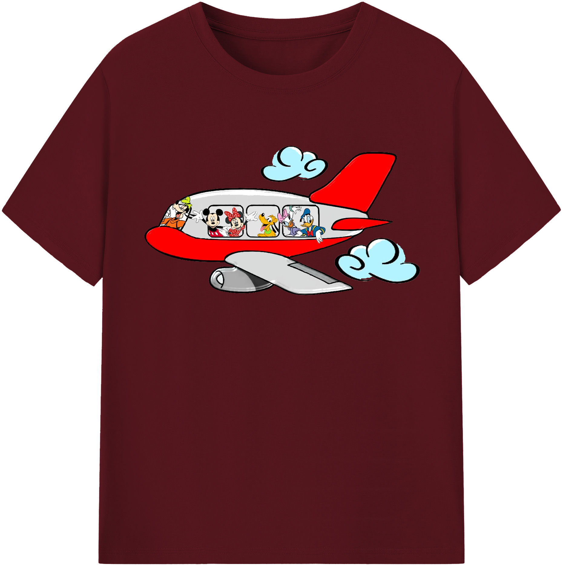 （画像用） ミッキーマウス Mickey Mouse 綿100％半袖Tシャツ（フロントプリント）